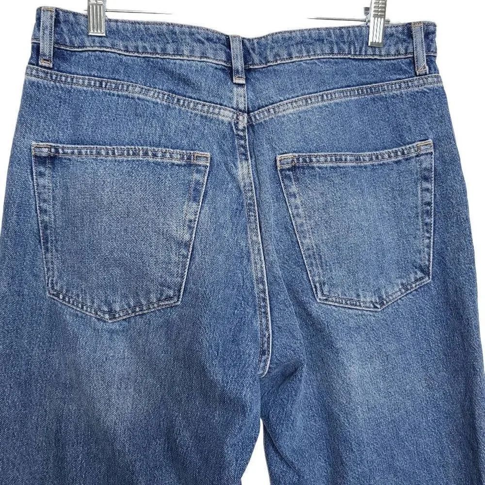 TopShop High Rise Straight Leg Distressed Ripped Mom Jean Size 31 - Picture 7 of 8
